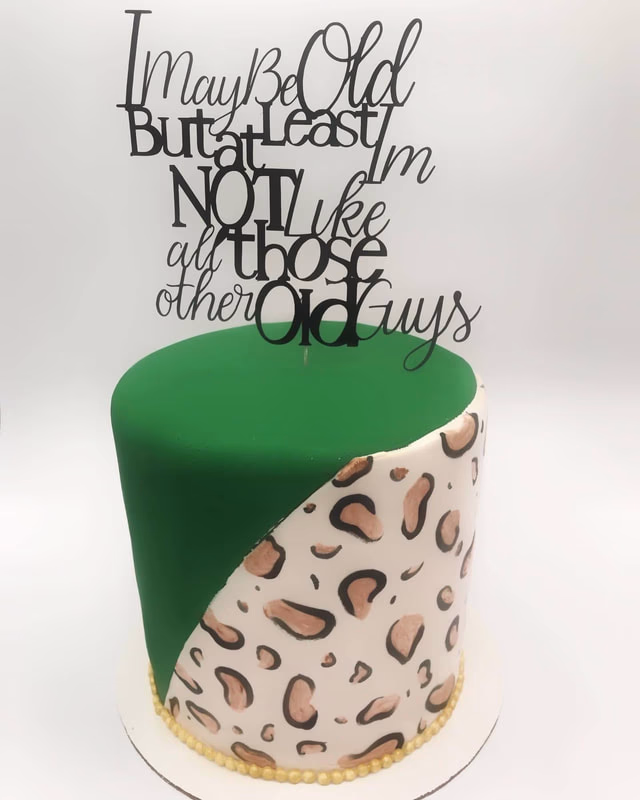 A celebratory retirement cake, possibly decorated with themes of relaxation or hobbies.