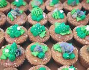 green mini cupcakes